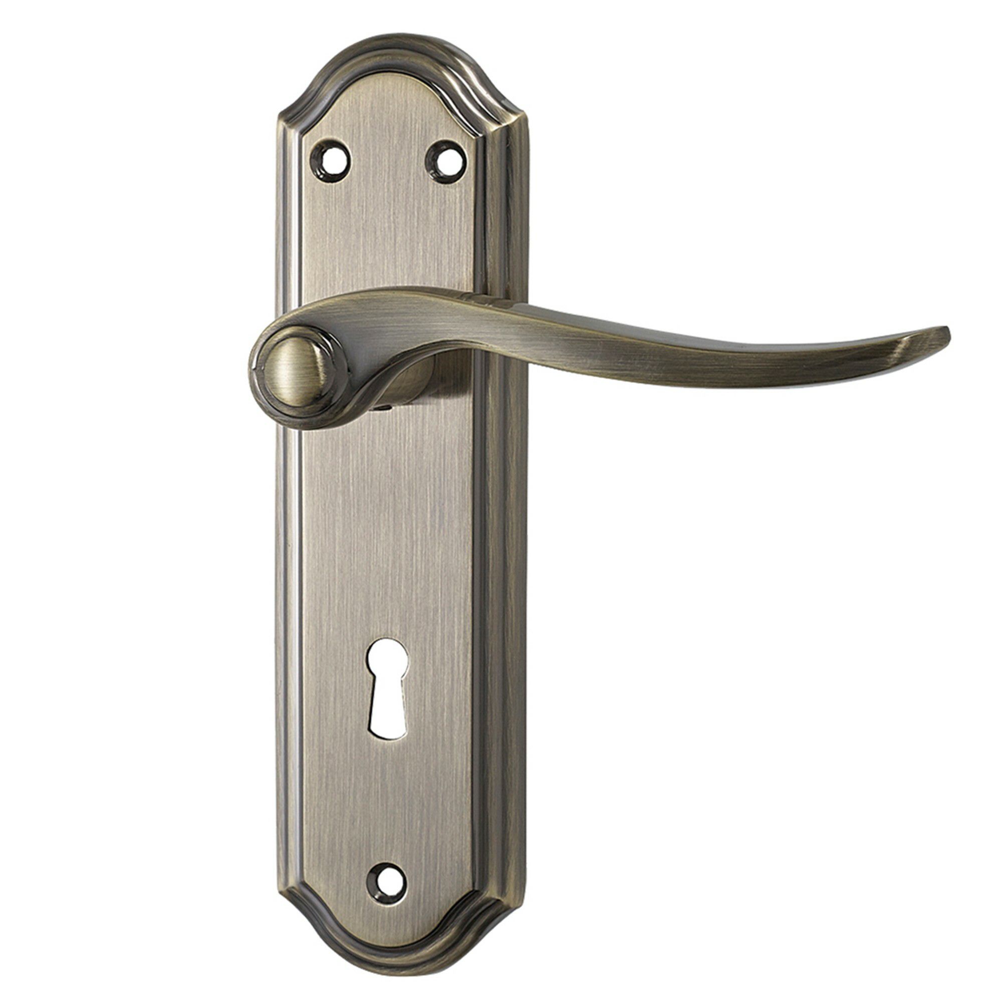 Basta Belair Antique bronze effect Zinc alloy Lever Door handle (L)115.3mm (D)61.6mm, Pair