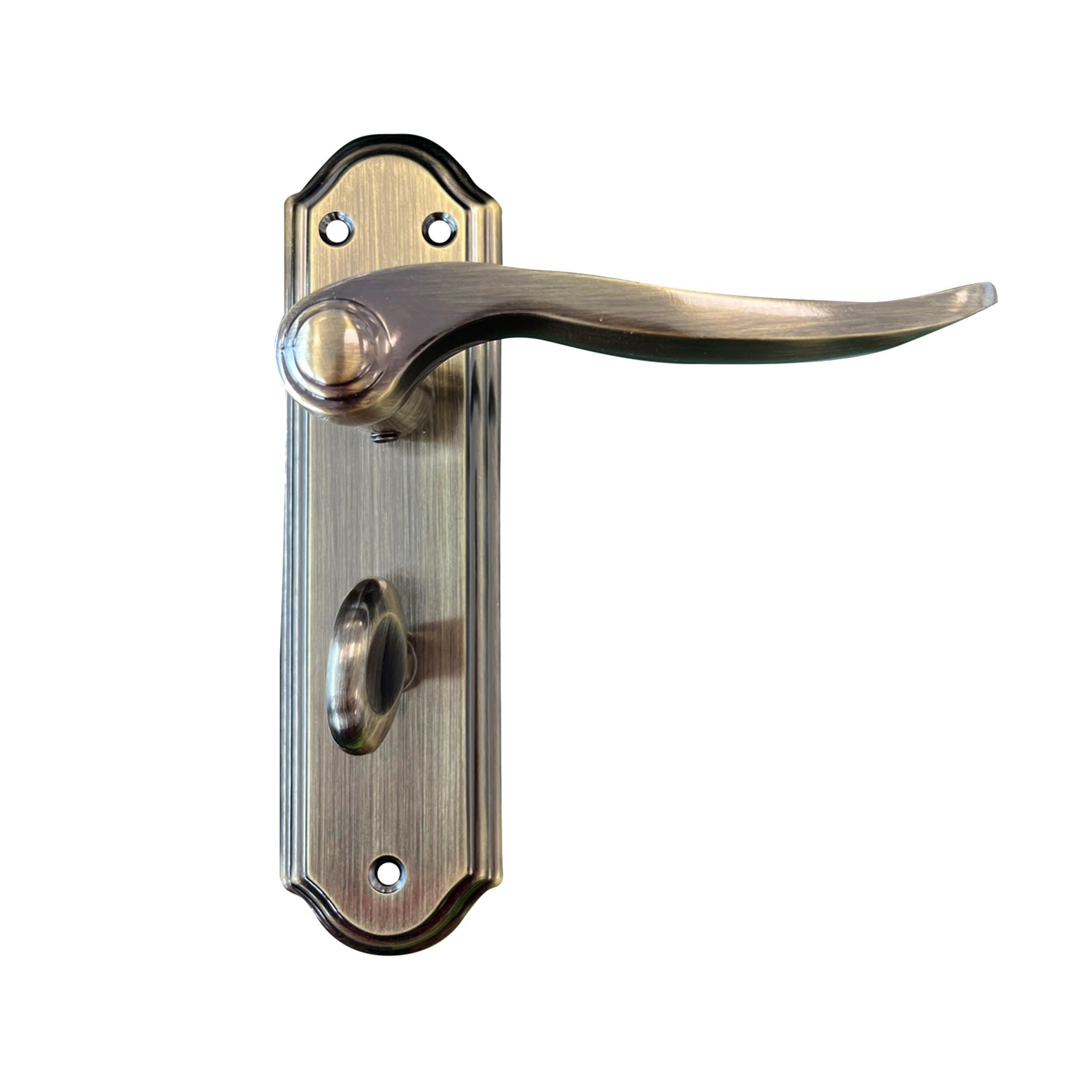 Basta Belair Antique bronze effect Zinc alloy Privacy Door handle (L)115.3mm (D)61.6mm, Pair