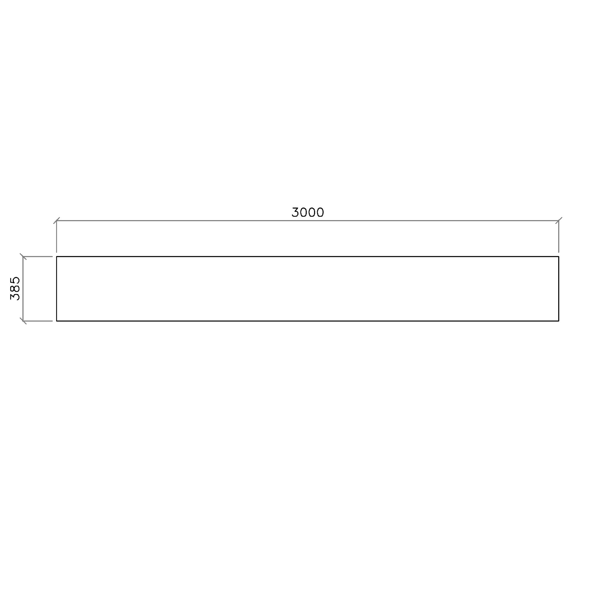 Bathroom Matt White Stone effect Chamfered straight edge Acrylic Worktop (T) 1.2cm x (L) 300cm x (W) 38cm