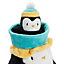 Battery-powered Baby penguin moves in hat, walks around & sings: Winter wonderland Penguin