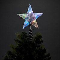 Battery-powered Colour changing star Tree topper