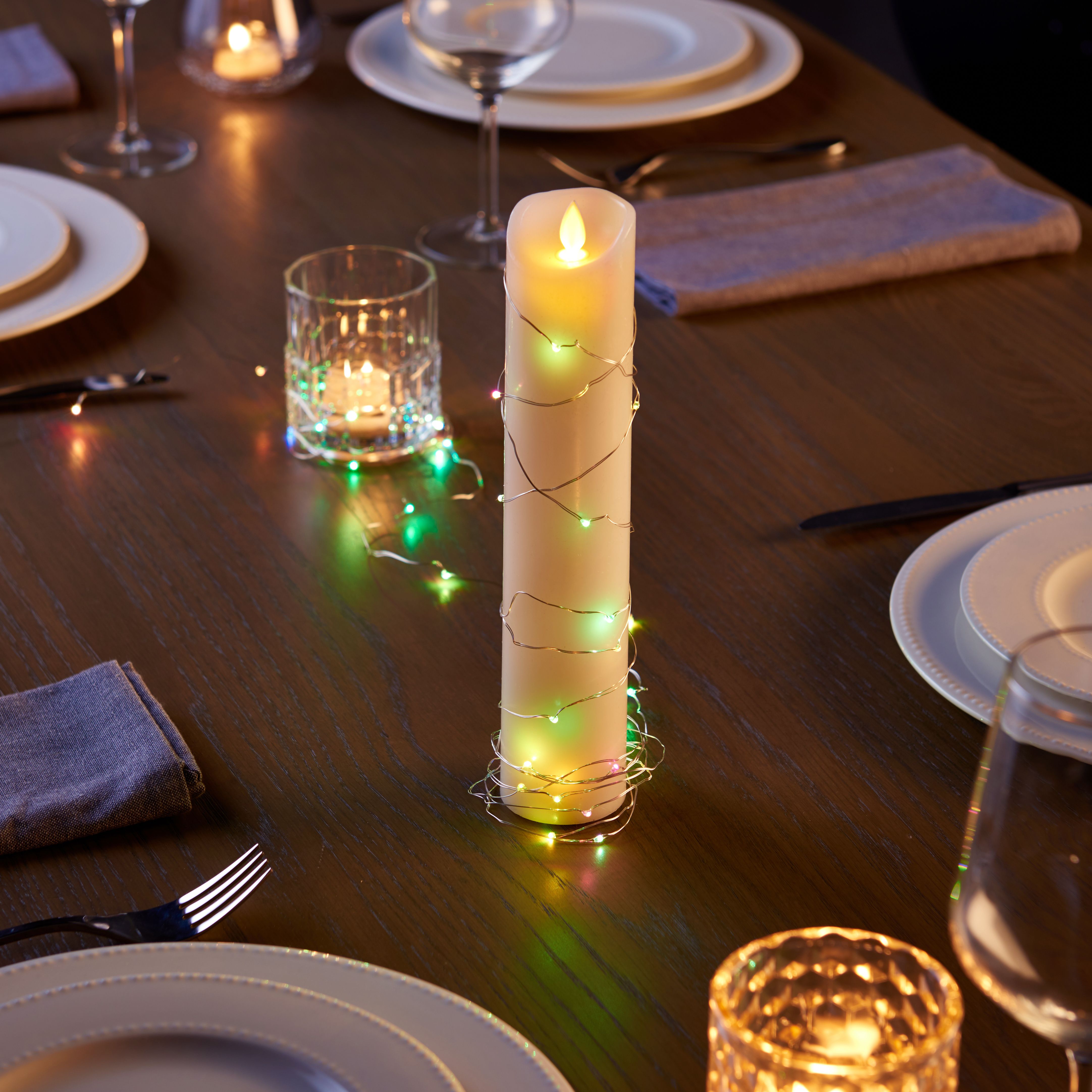 Battery-powered Multicolour 50 LED Indoor String lights