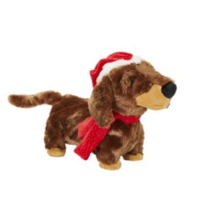 Battery-powered Walking & singing Multicolour Christmas Sausage Dog character