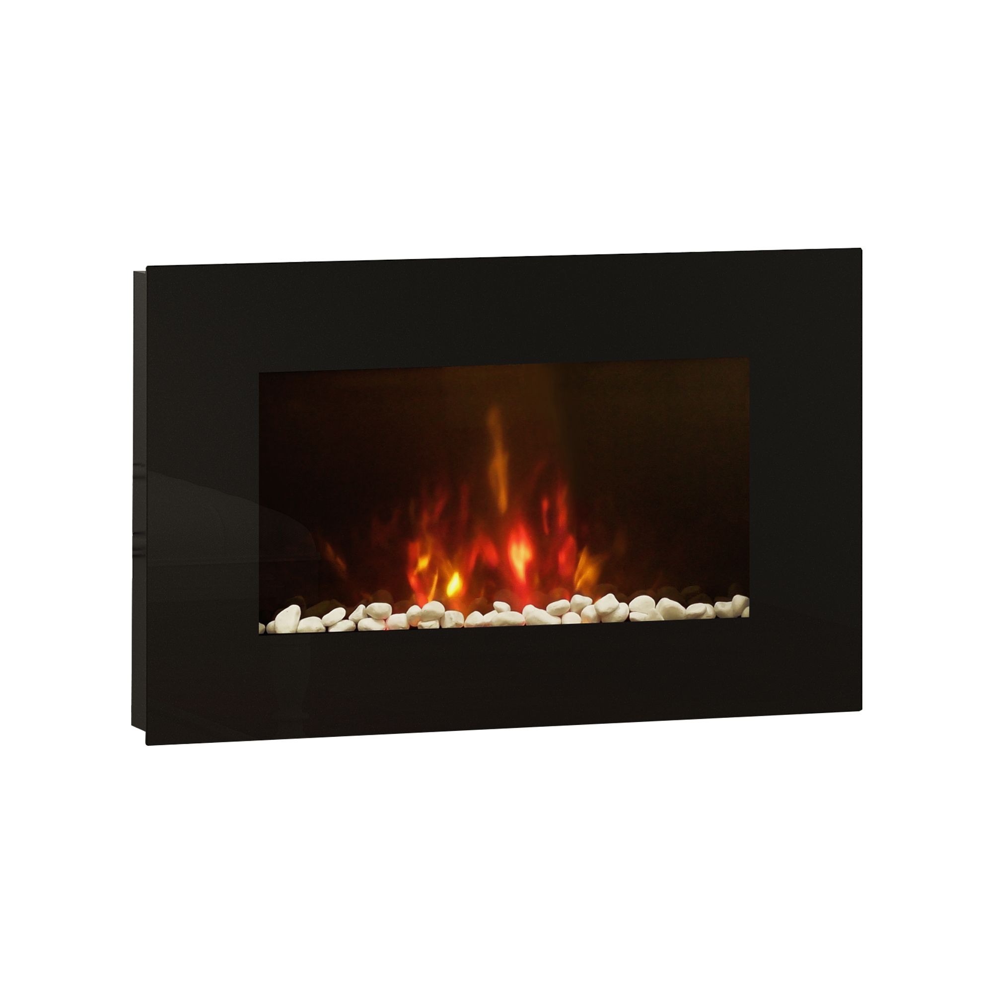 Be Modern Kingswell Dark Grey Glass Effect Electric Fire Suite