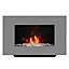 Be Modern Abington Modern 2kW Polished Grey Glass effect Electric Fire