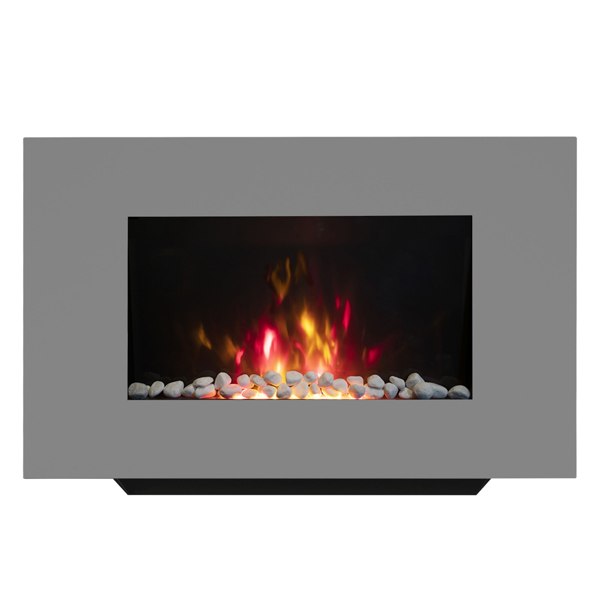 Be Modern Abington Modern 2kW Polished Grey Glass effect Electric Fire