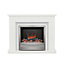 Be Modern Alena White Chrome effect Electric Fire suite