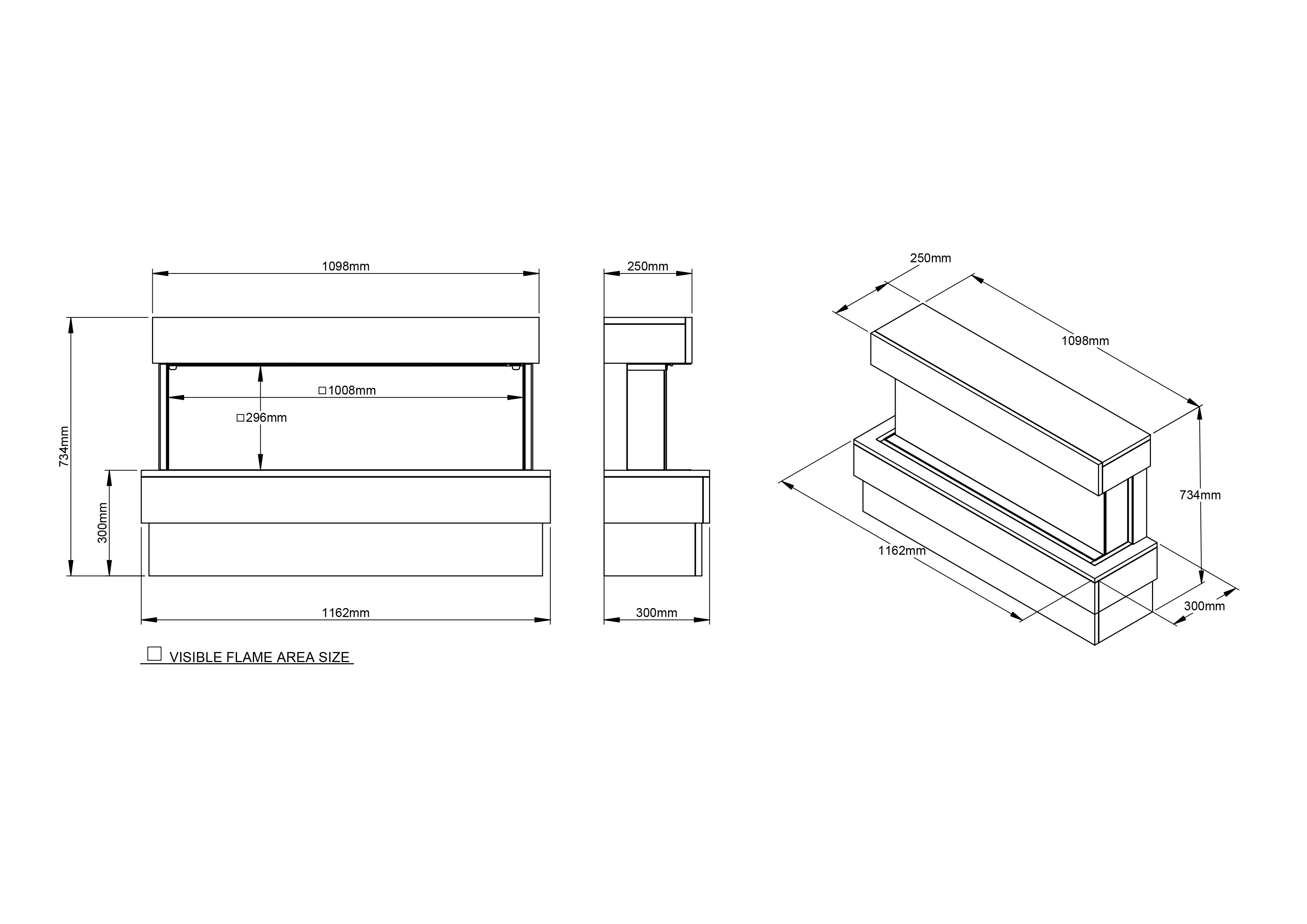 Be Modern Ashgrove White Electric Fire suite