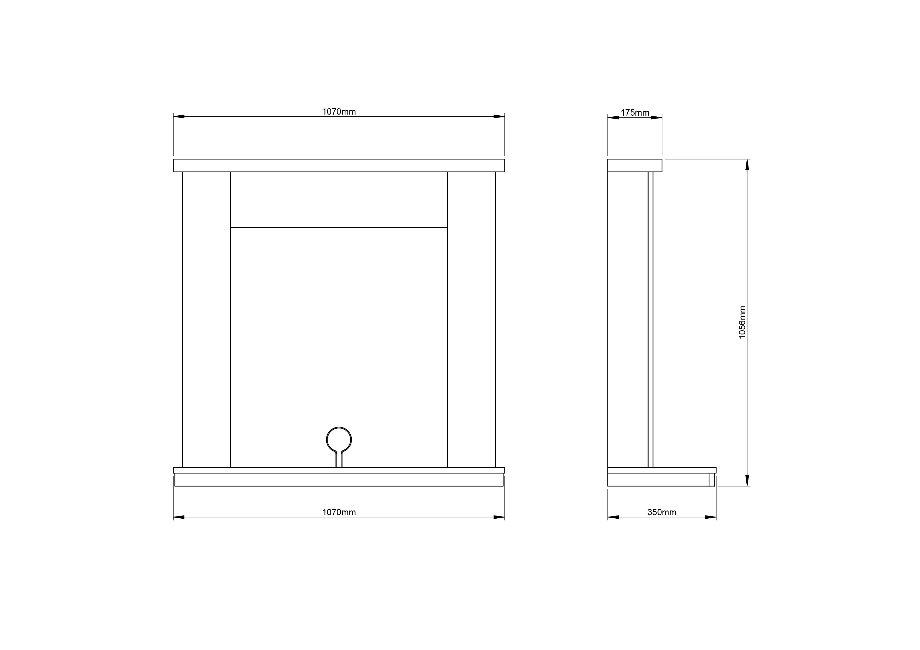 Be Modern Attley Black Oak effect Electric Stove suite