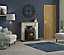 Be Modern Attley Black Stone effect Electric Stove suite