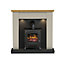 Be Modern Attley Black Stone effect Stove suite