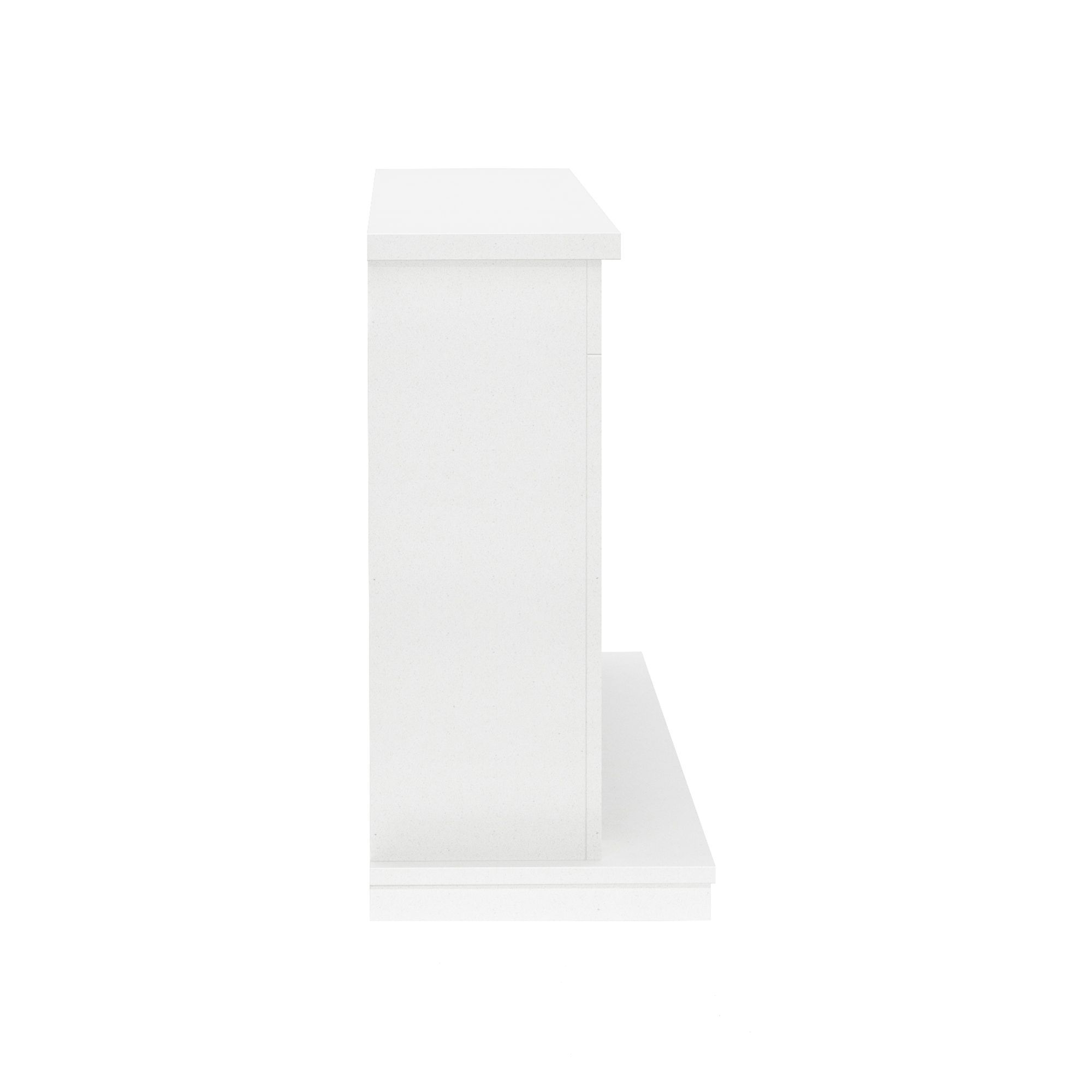 Be Modern Broadfield White & storm Micro-marble Outset Electric Fire suite