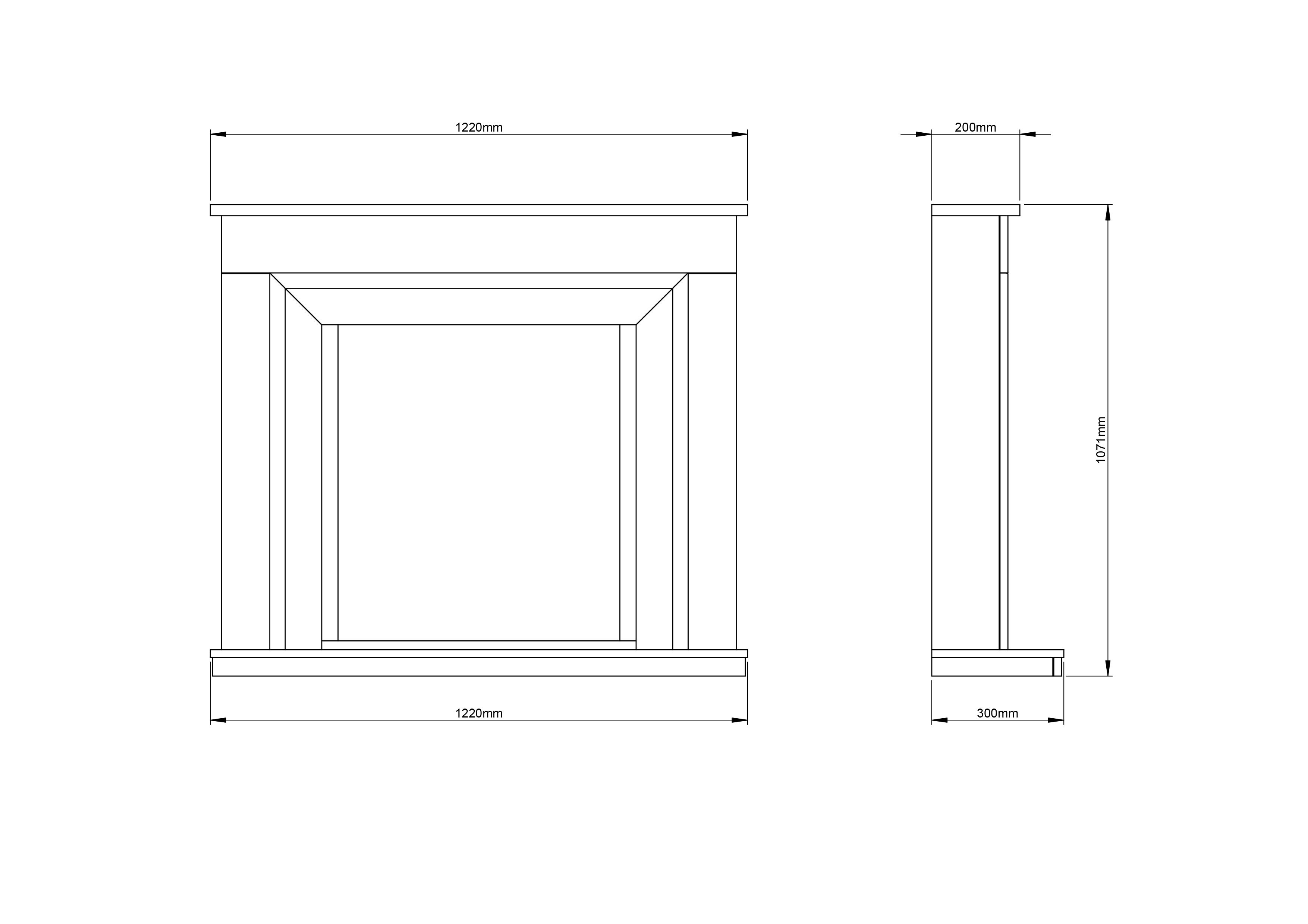 Be Modern Calida White & black Glass effect Electric Fire suite