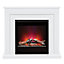 Be Modern Calida White & black Glass effect Electric Fire suite