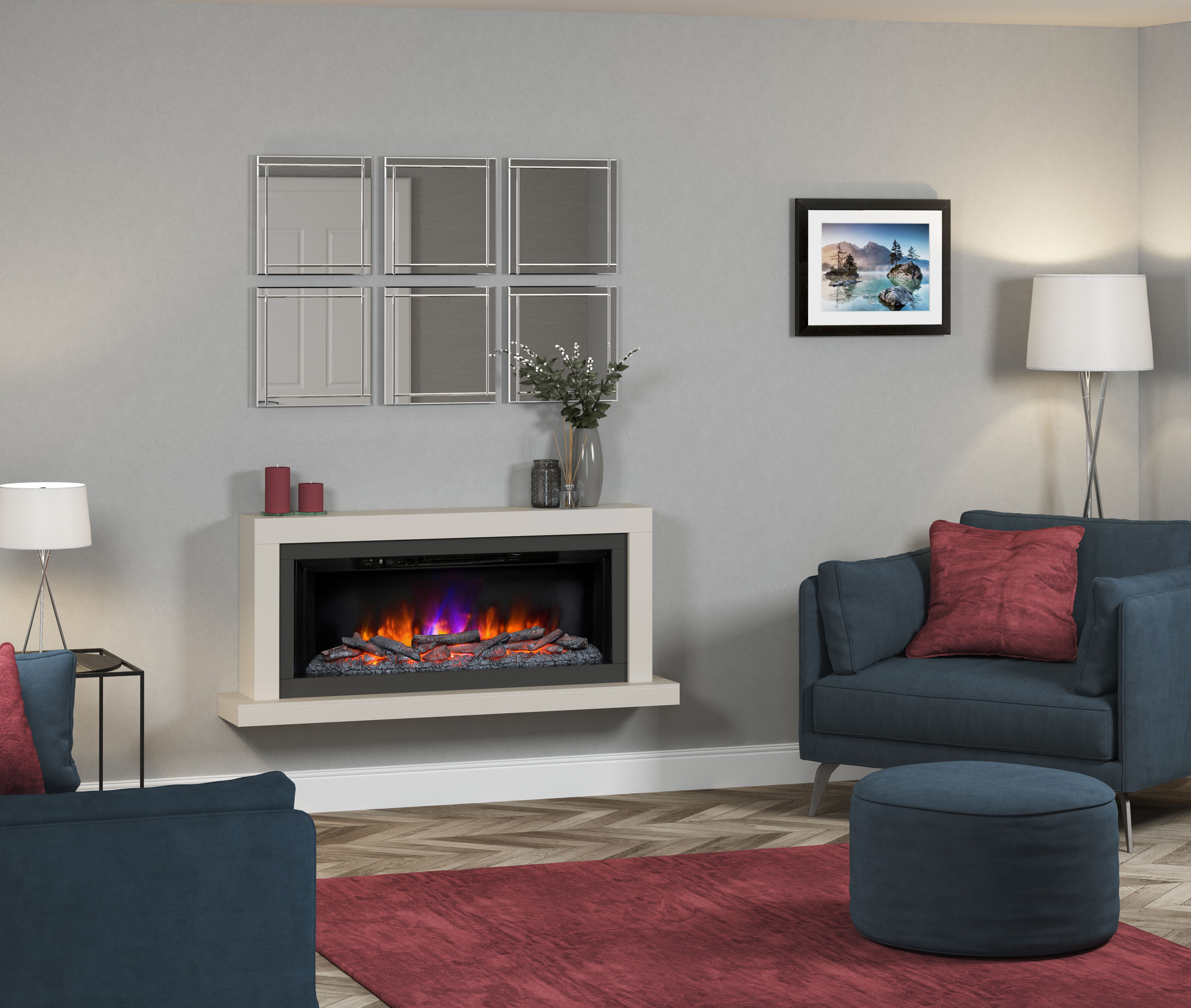Be Modern Camaro Massimo Cashmere Electric Fire suite