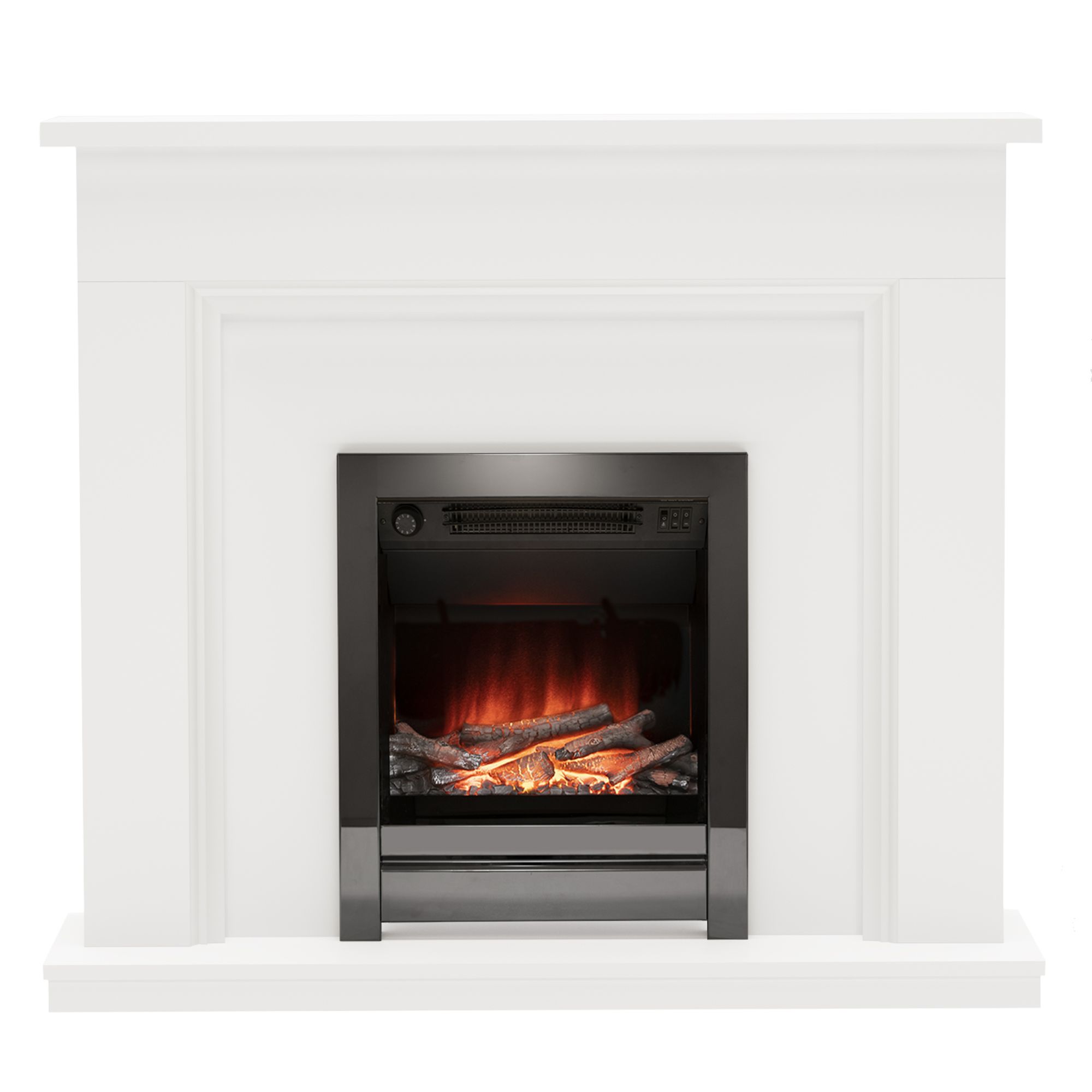 Be Modern Chelford White Electric Fire suite