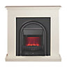 Be Modern Colville Soft white & anthracite Electric Fire suite