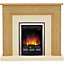 Be Modern Dallington Black Chrome effect Electric Fire suite