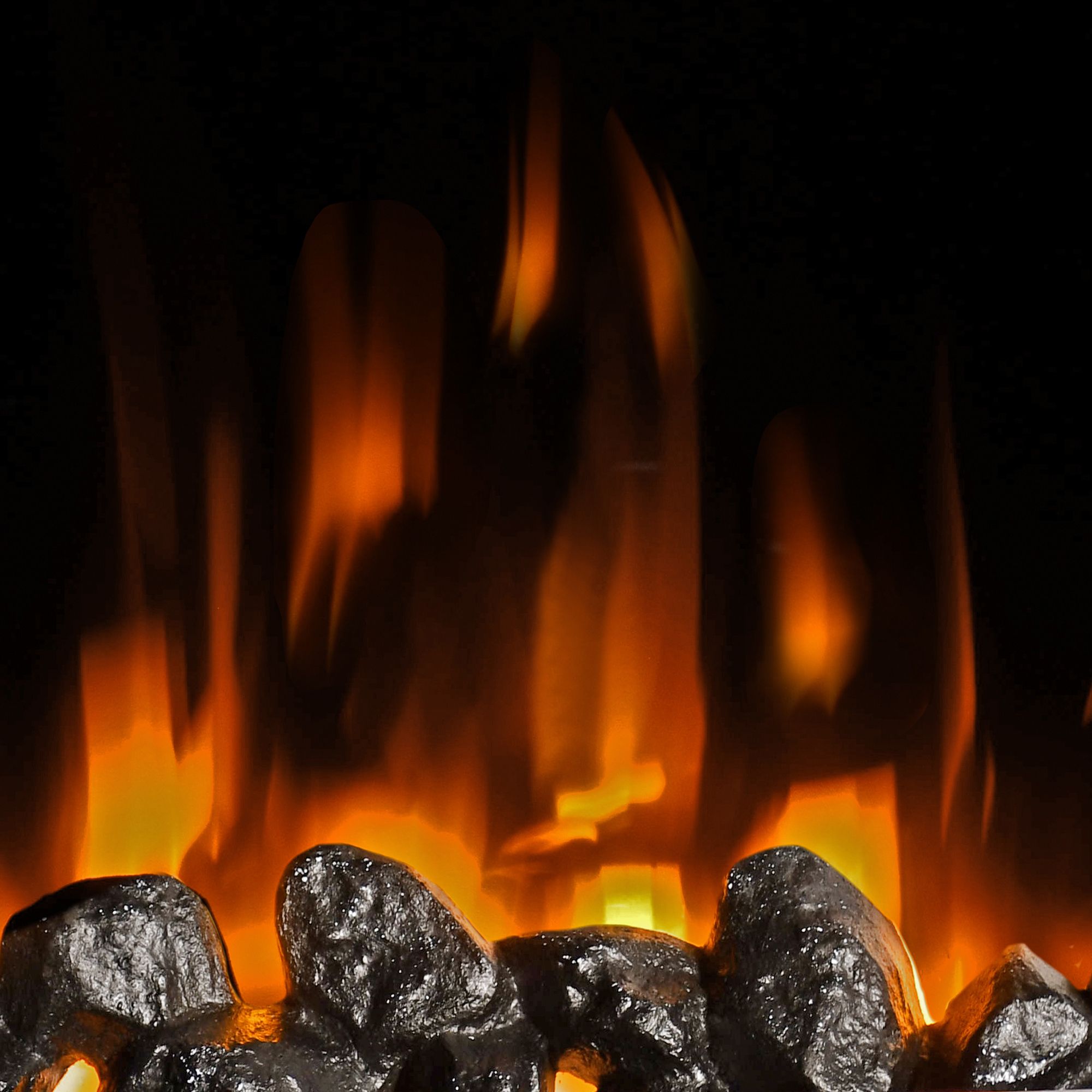 Be Modern Deansgate Light grey & black Electric Fire suite