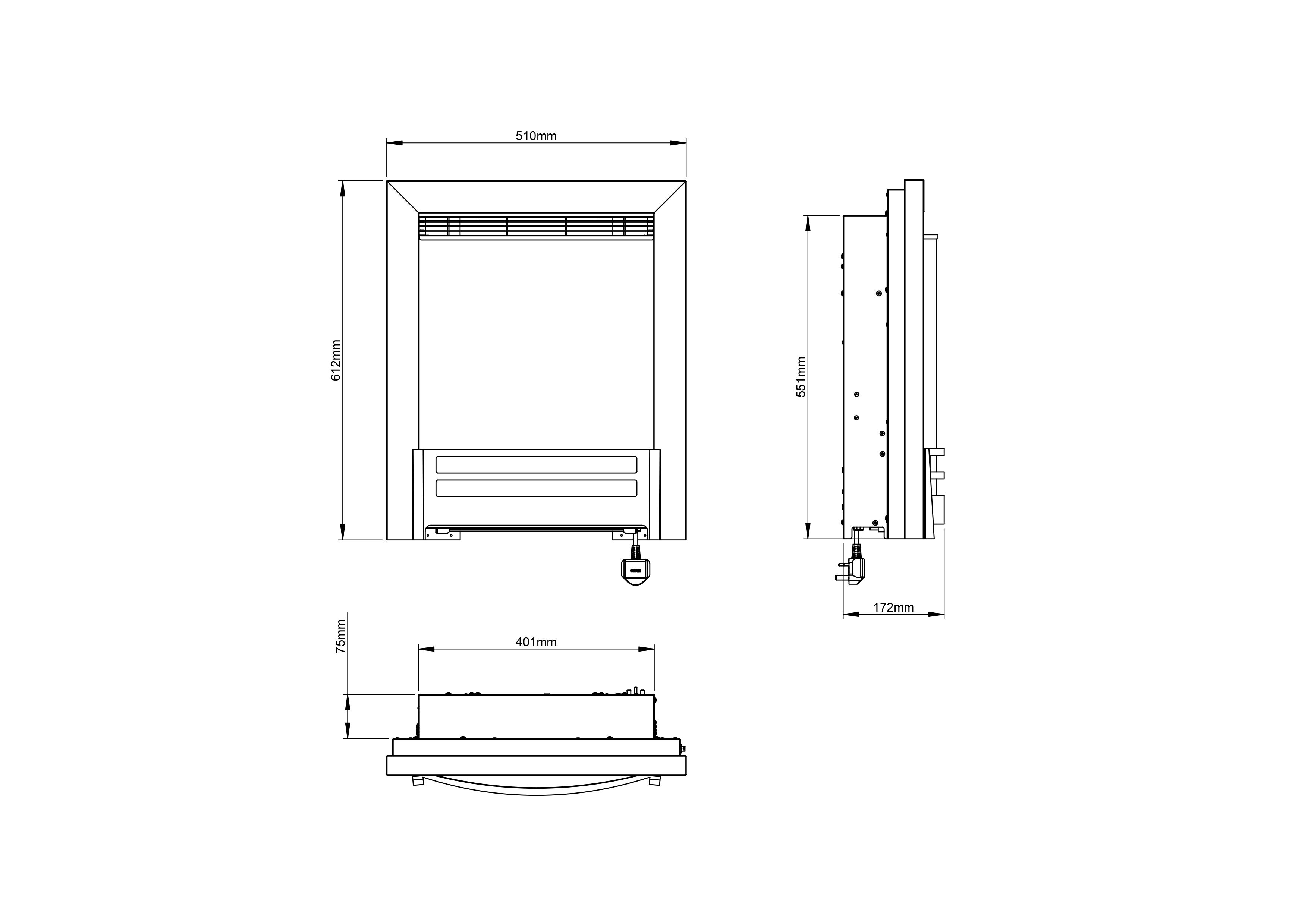 Be Modern Edana 2kW Chrome effect Electric Fire