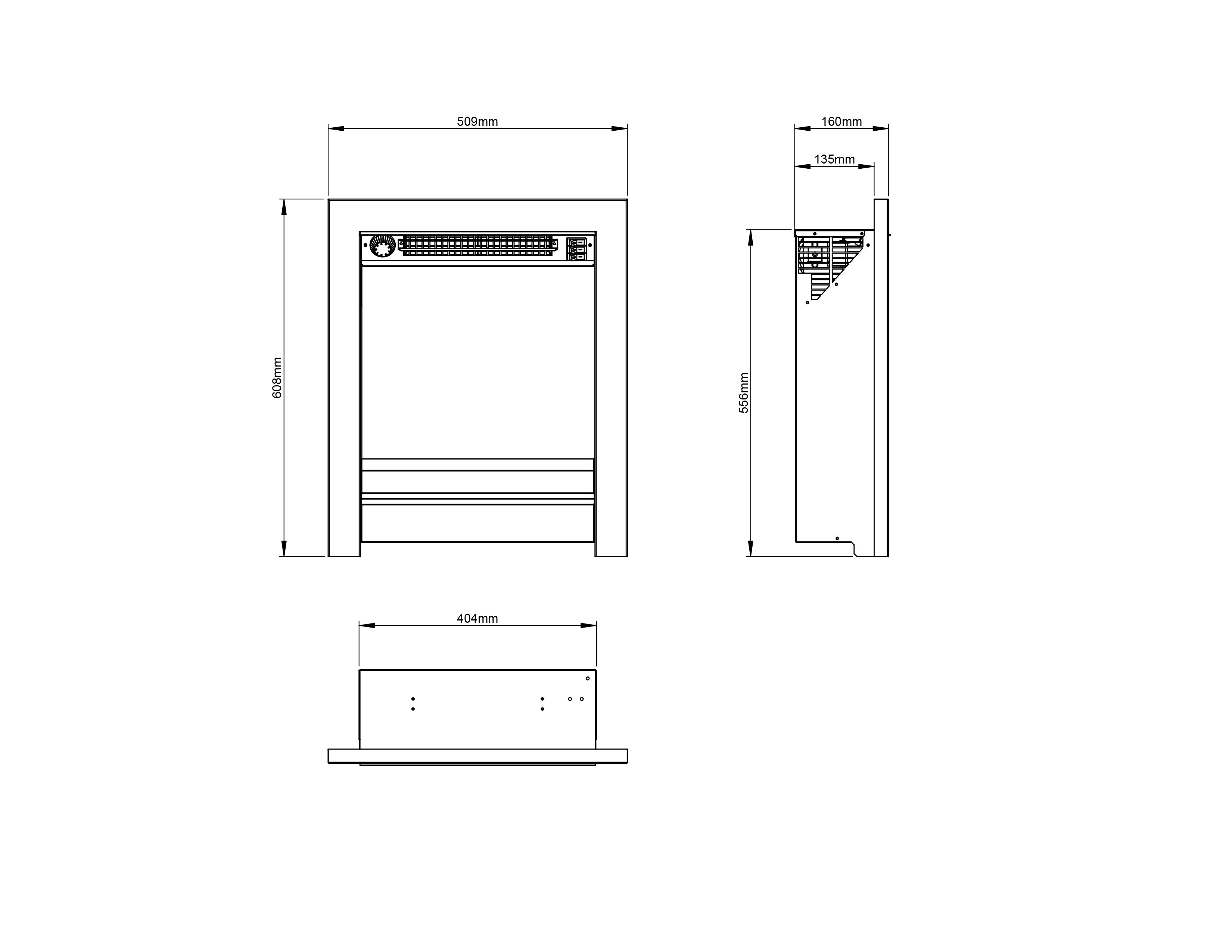 Be Modern Ekon 2kW Chrome effect Electric Fire