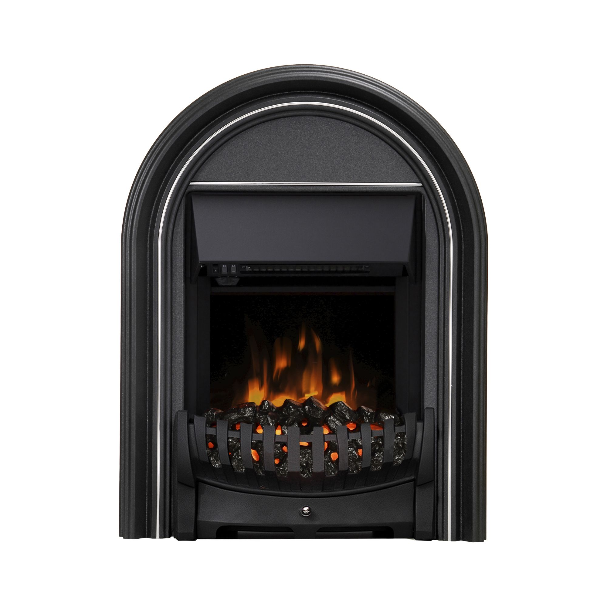 Be Modern Elberton Ash white & black Electric Fire suite