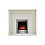 Be Modern Elmsford Grey Chrome effect Electric Fire suite