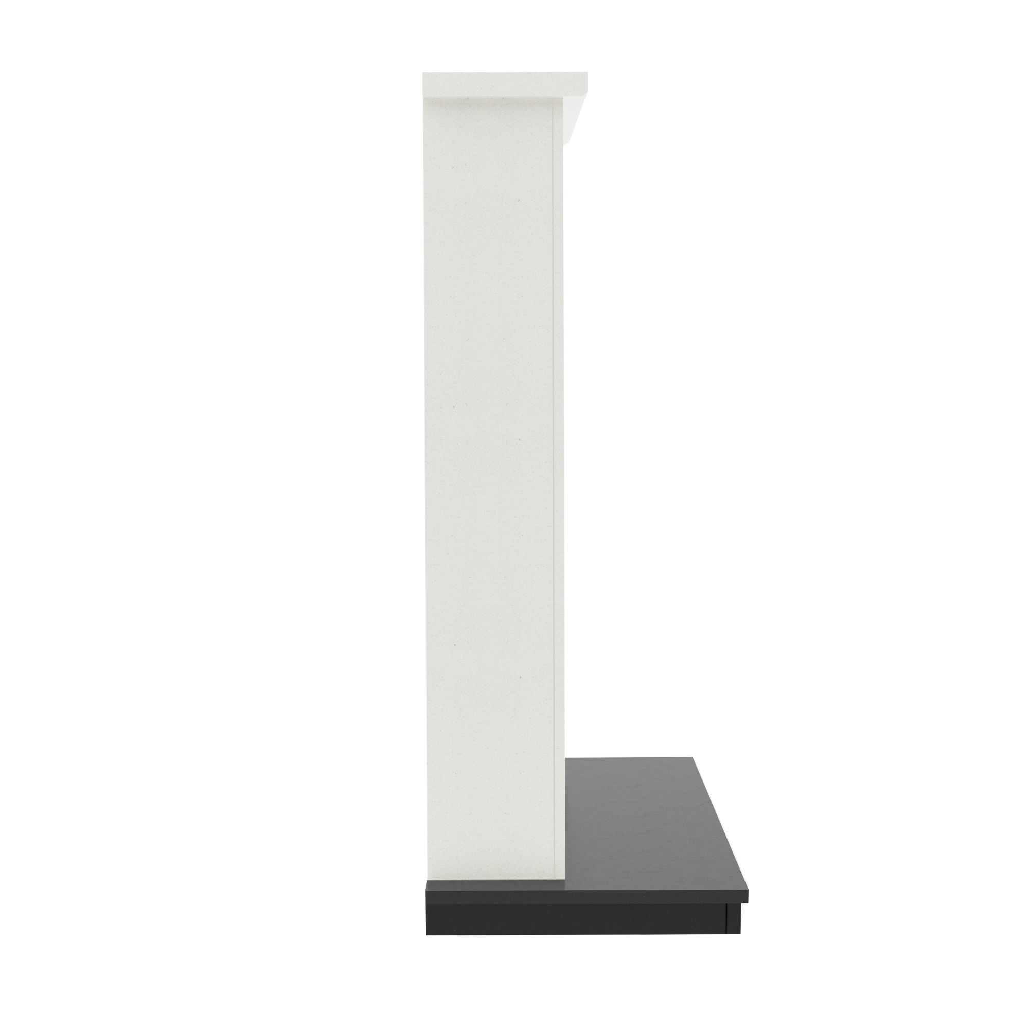 Be Modern Elysia White & Black Stone effect Outset Electric Fire suite