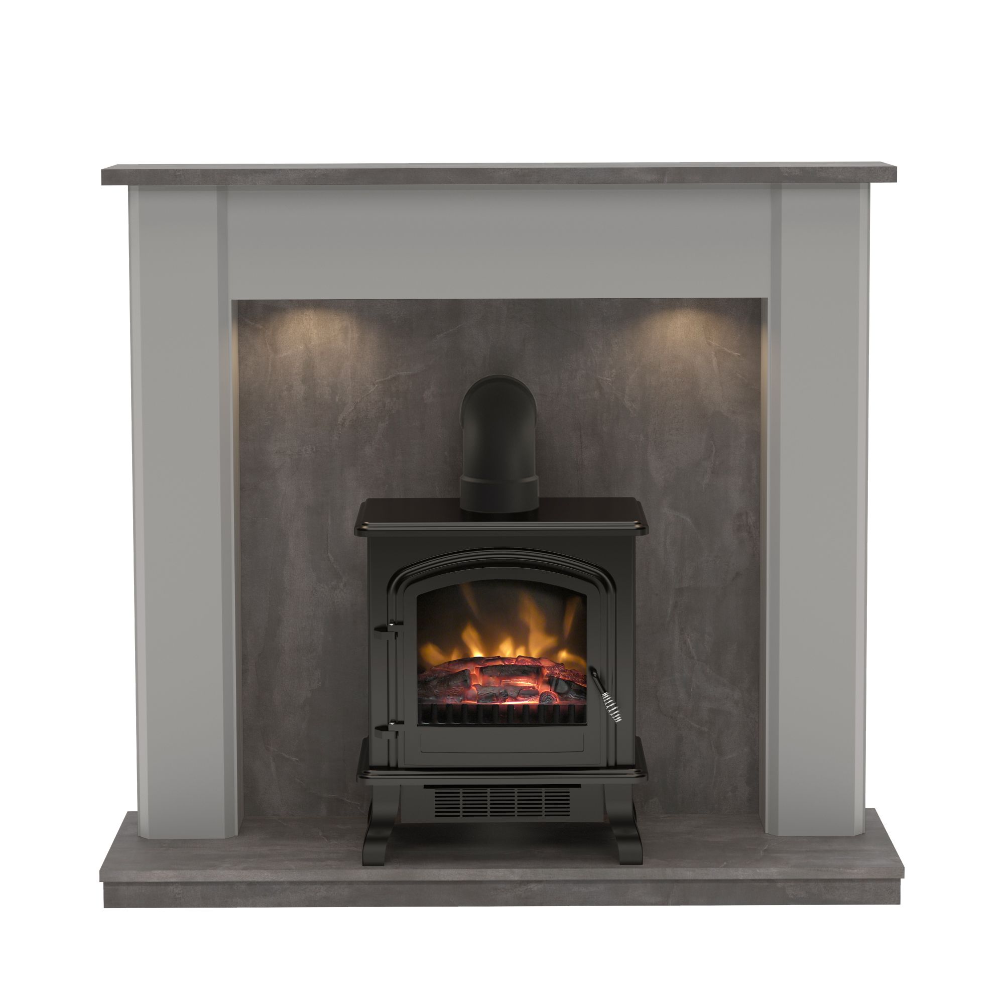 Be Modern Emmbrook Grey Electric Fire suite