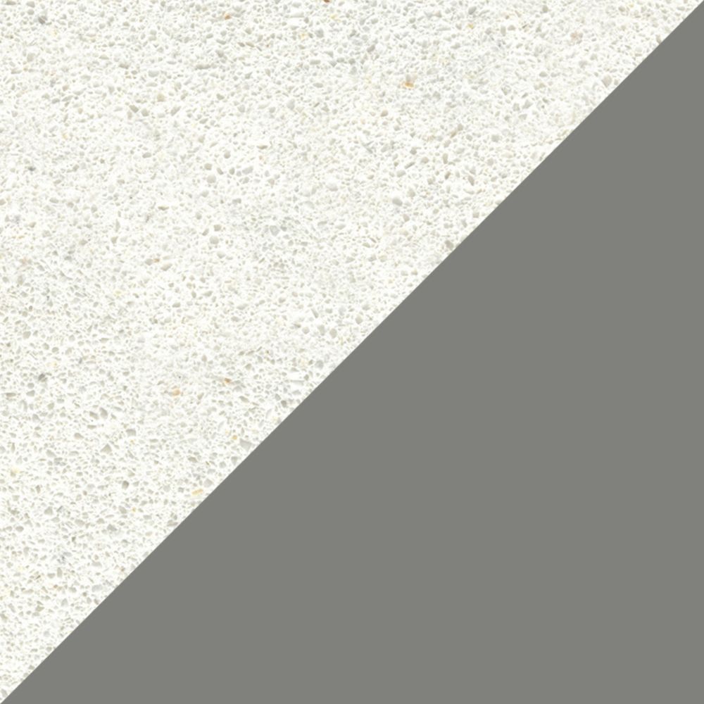 Be Modern Fontwell White marble & grey herringbone effect Electric Stove suite with lights