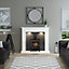 Be Modern Fontwell White marble & slate effect Electric Stove suite with lights