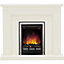 Be Modern Francis Soft white Chrome effect Electric Fire suite