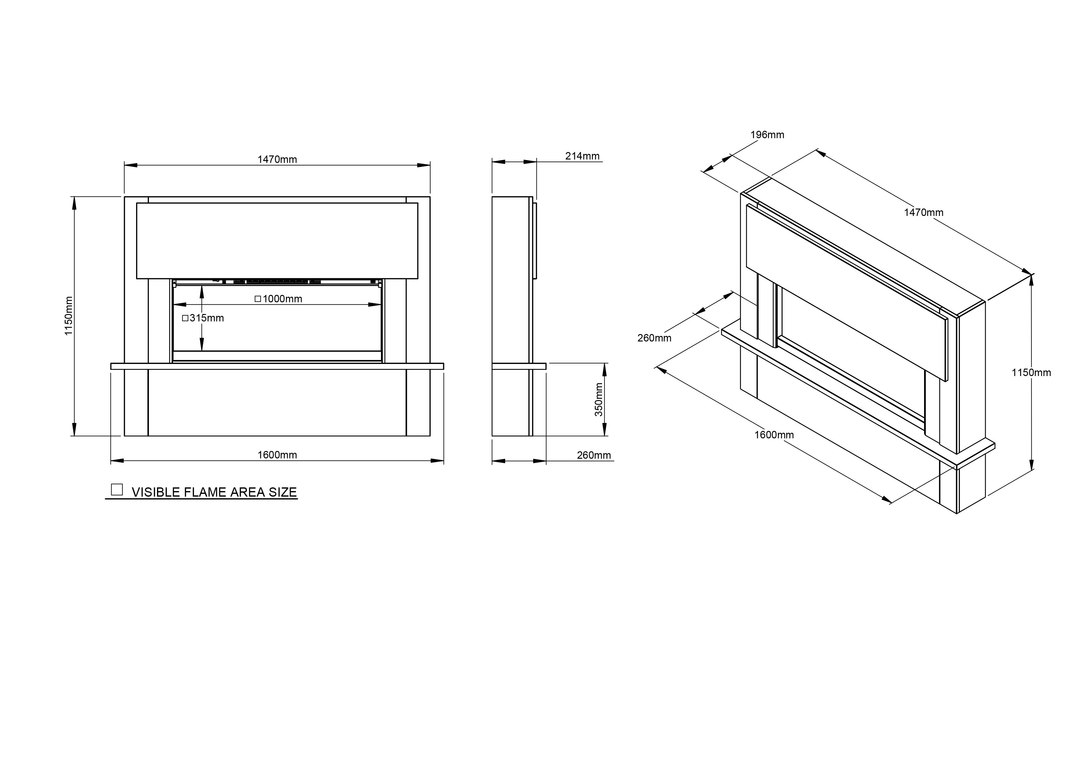 Be Modern Hanwell White Electric Fire suite