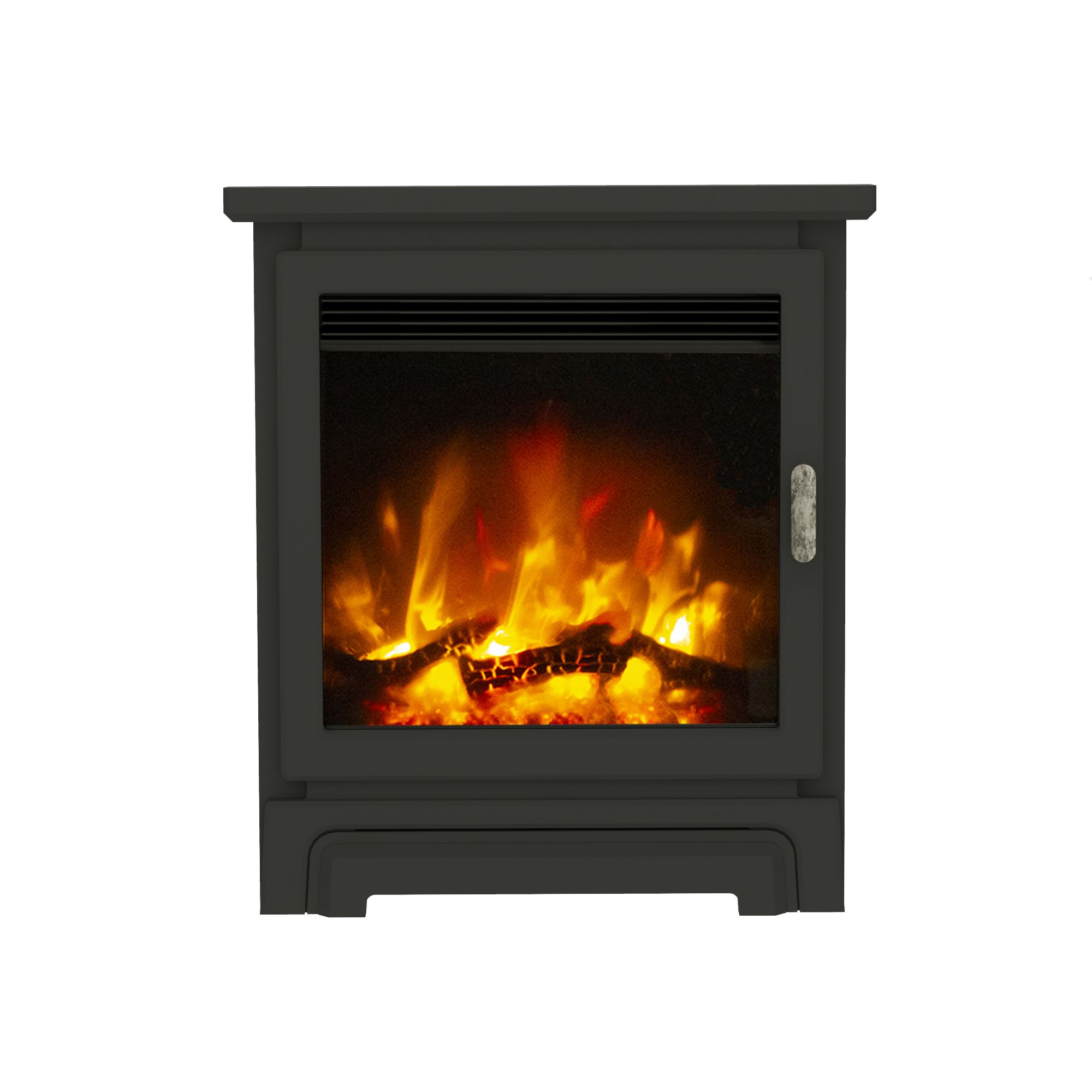 Be Modern Kempton 2W Matt Black Cast iron effect Electric Stove (H)638mm (W)564mm