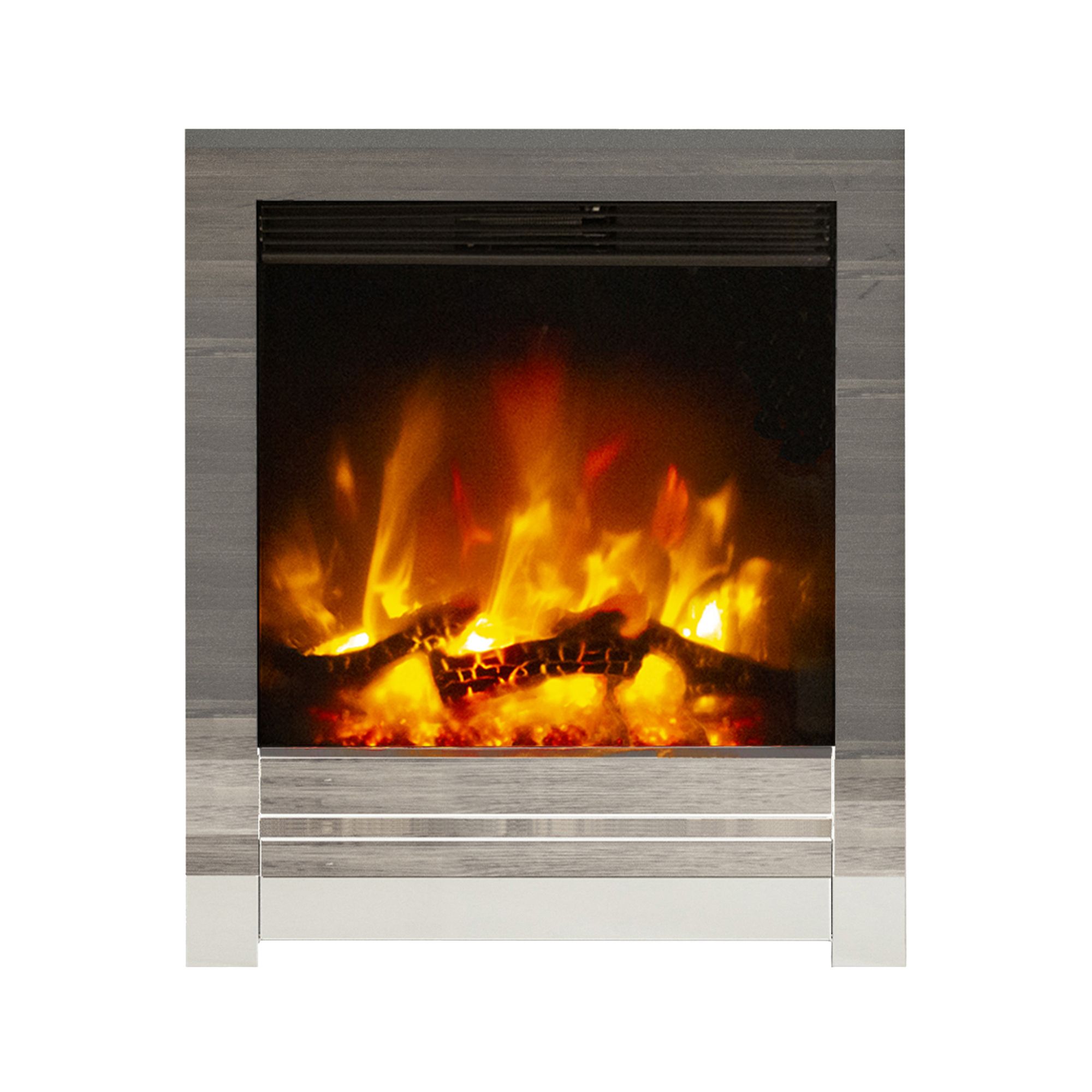 Be Modern Kempton Modern 2kW Polished Chrome effect Electric Fire