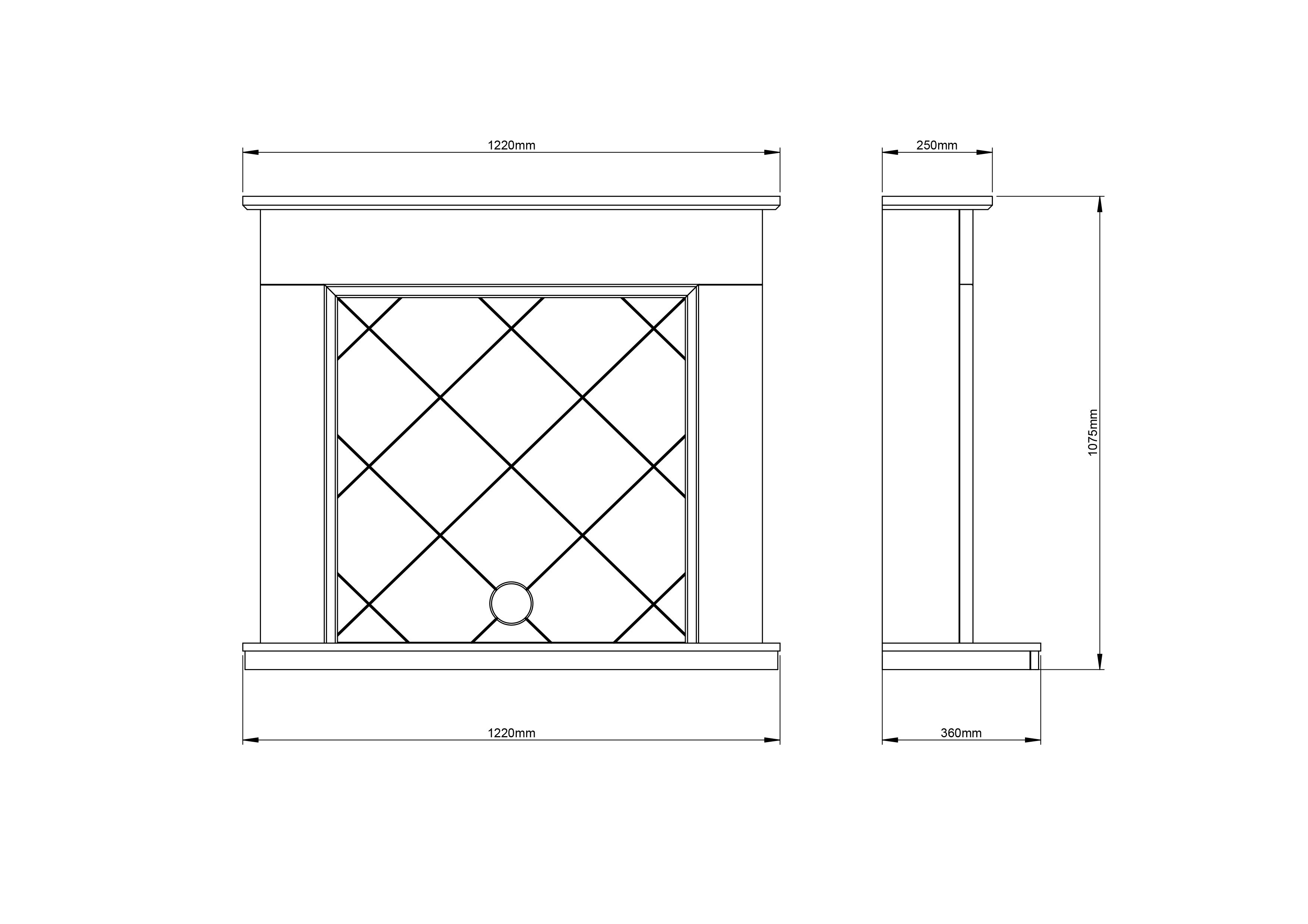 Be Modern Nightingale White, grey & black Textured stone effect Electric Stove suite