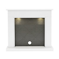 Be Modern Nightwood White Fire surround set with Lights included