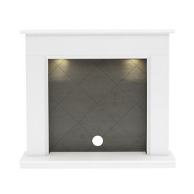 Be Modern Nightwood White Fire surround set with Lights included