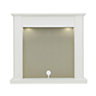 Be Modern Templeton White Fire surround set with Lights included