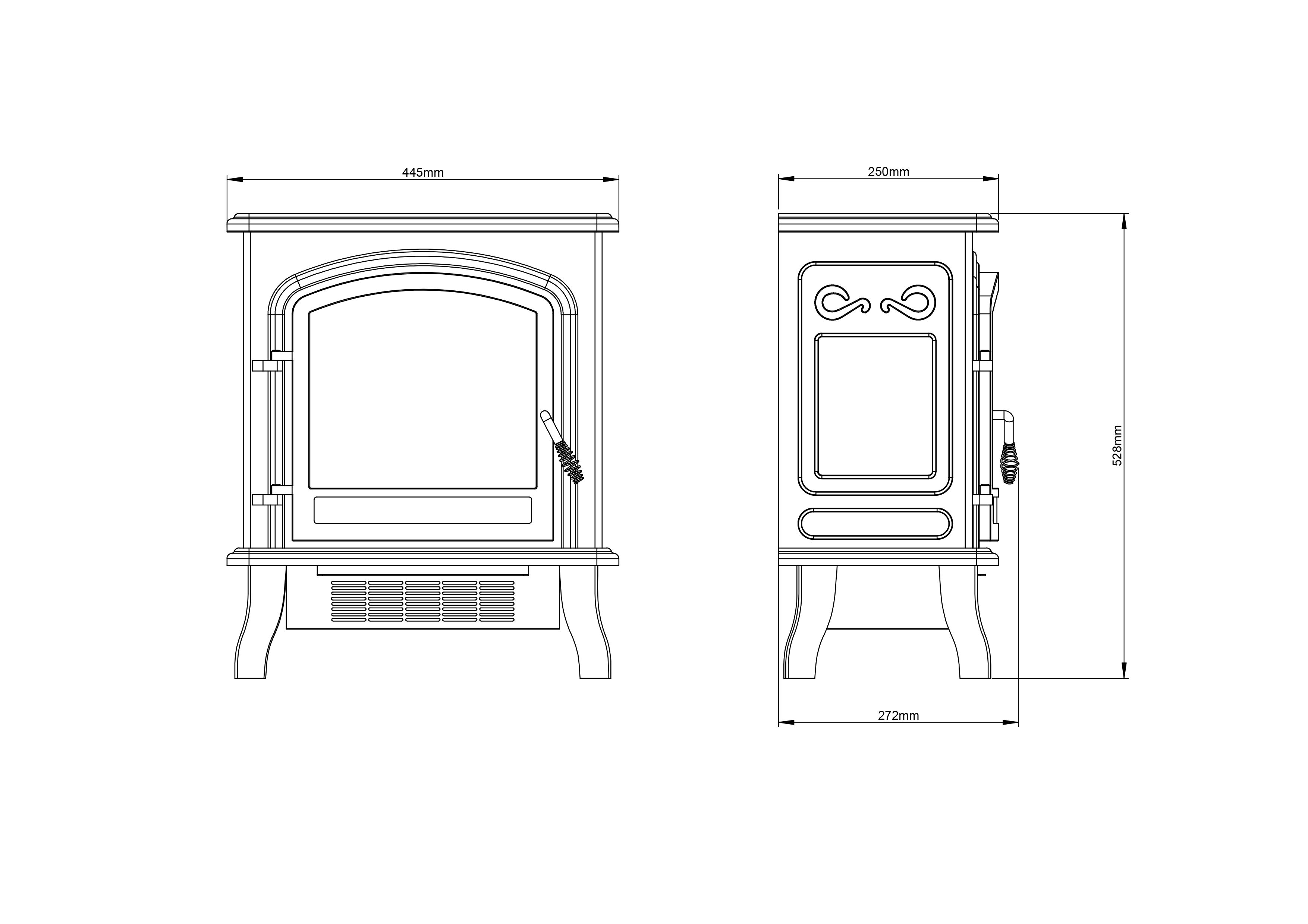 Be Modern Torva Traditional 1.8kW Gloss Grey Cast enamel effect Electric Stove