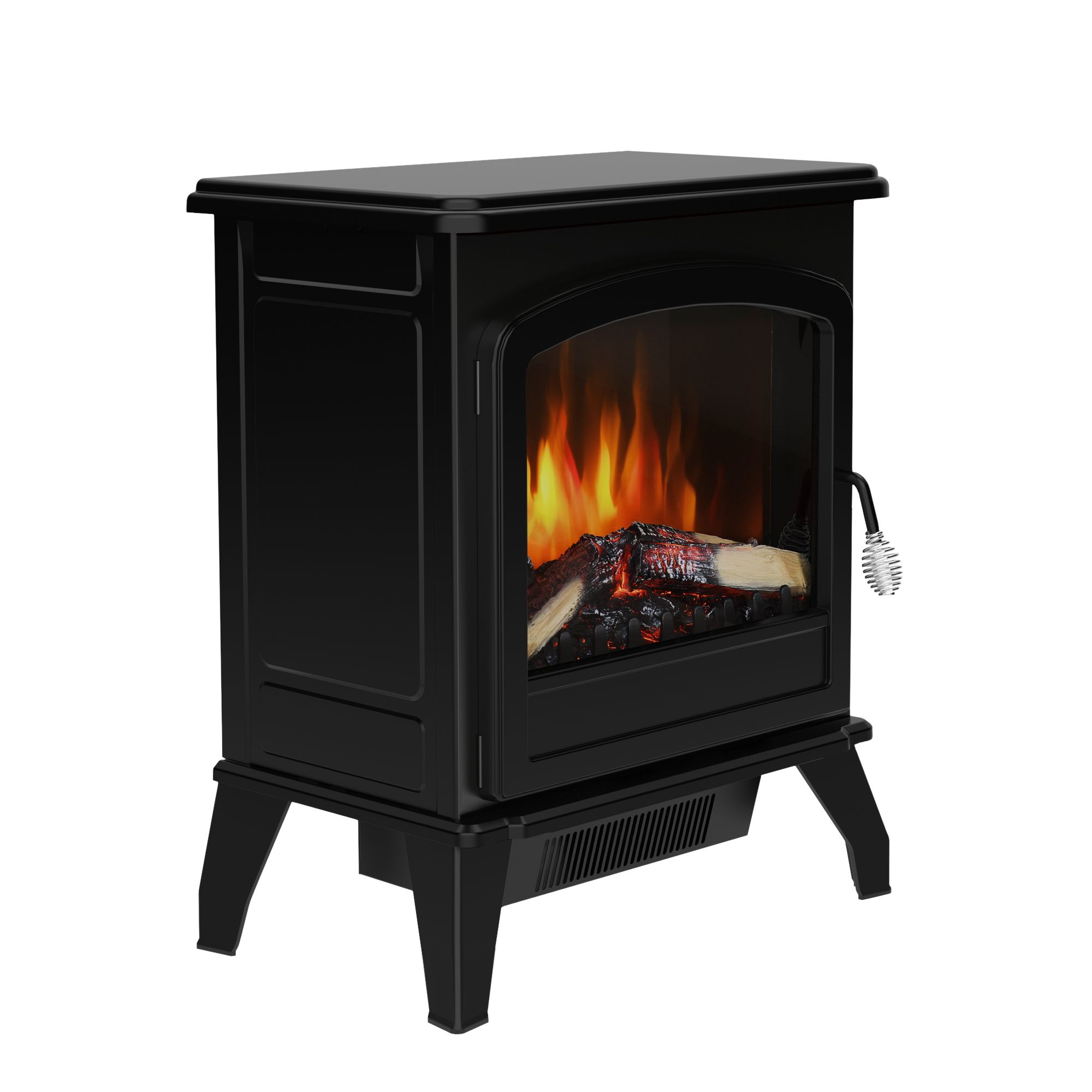 Be Modern Torworth 1.8W Matt Black Electric Stove (H)595mm (W)495mm