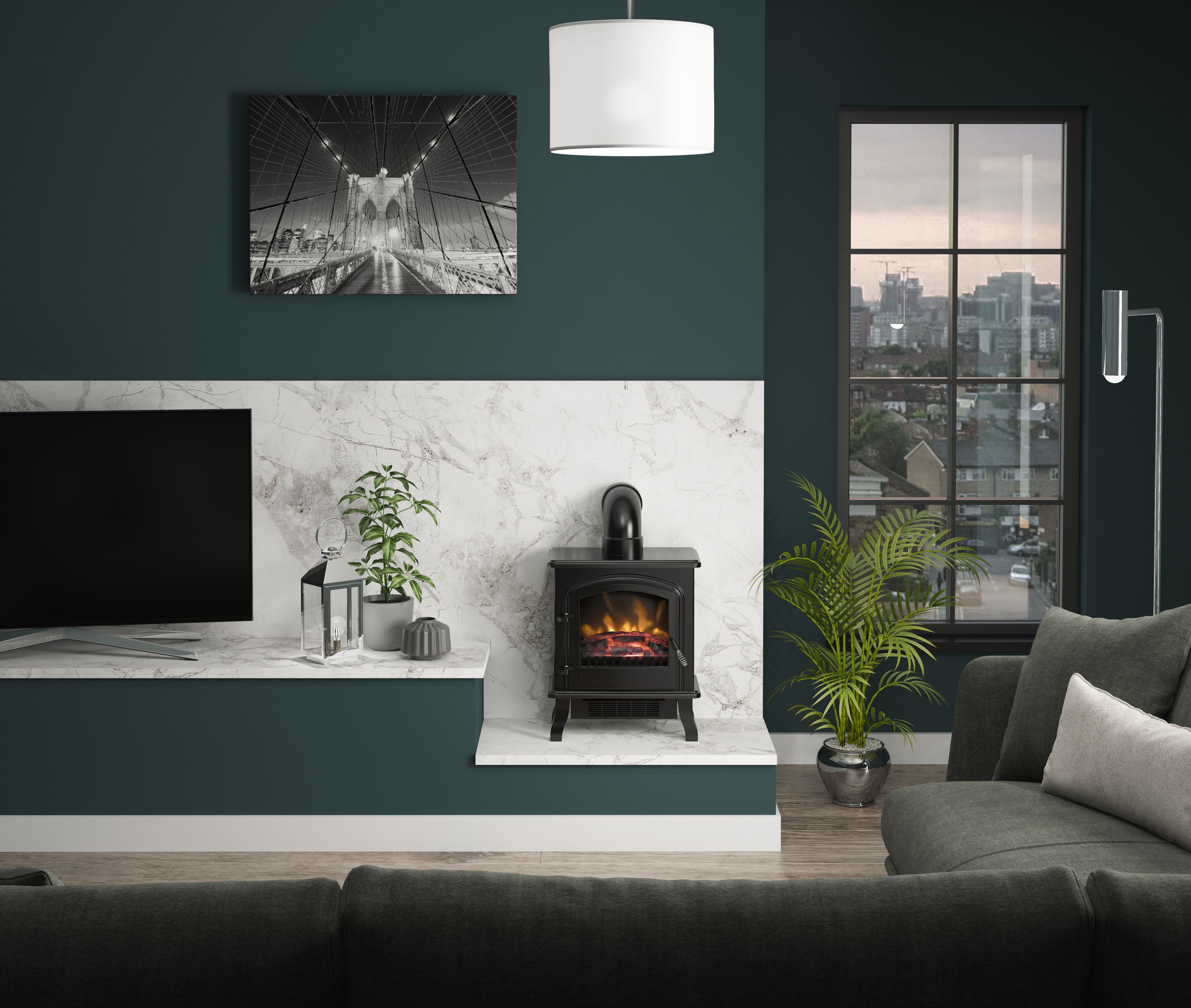 Be Modern Vertical Black Flue pipe (L)195mm (Dia)122mm
