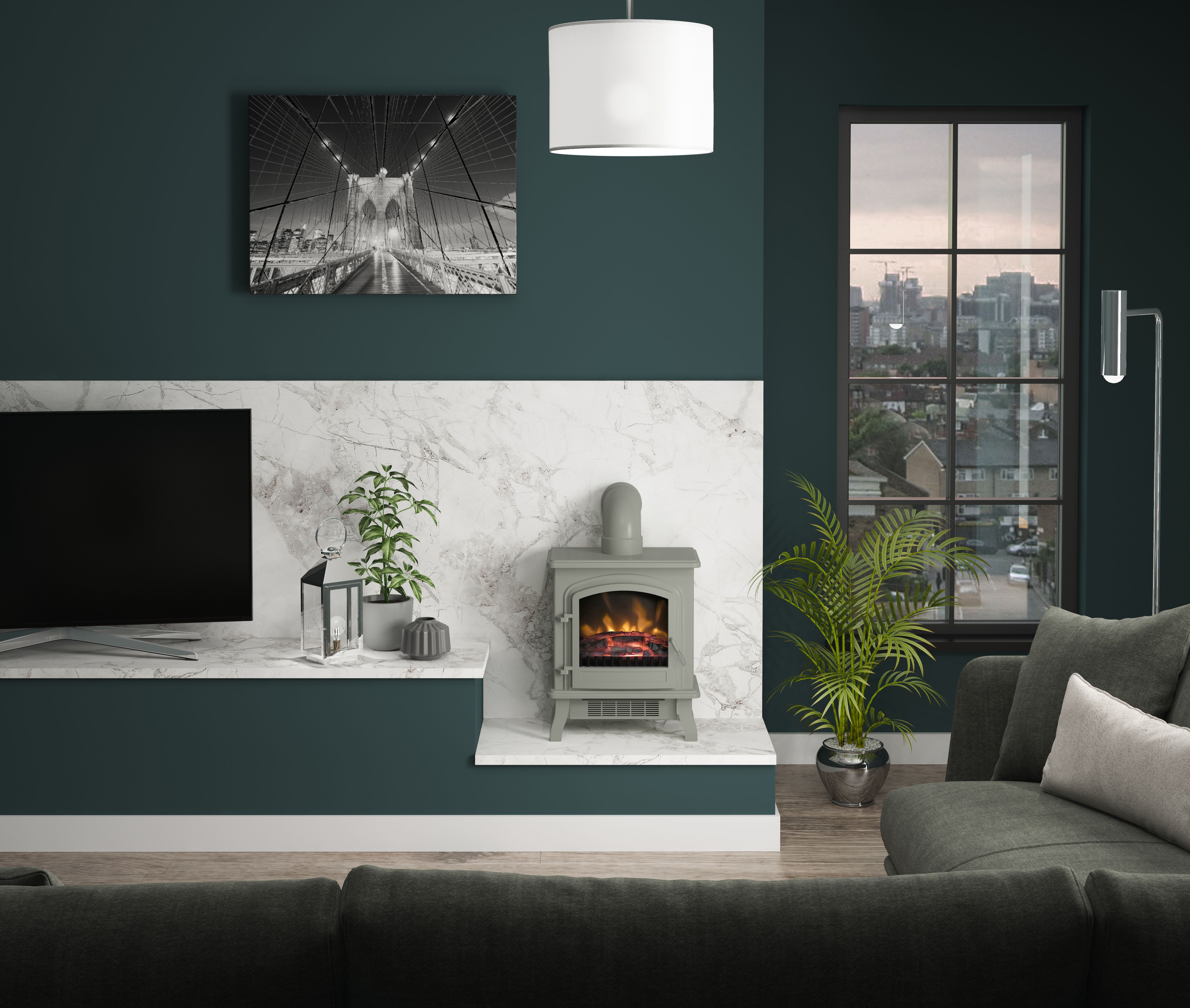 Be Modern Vertical Grey Flue pipe (L)195mm (Dia)122mm