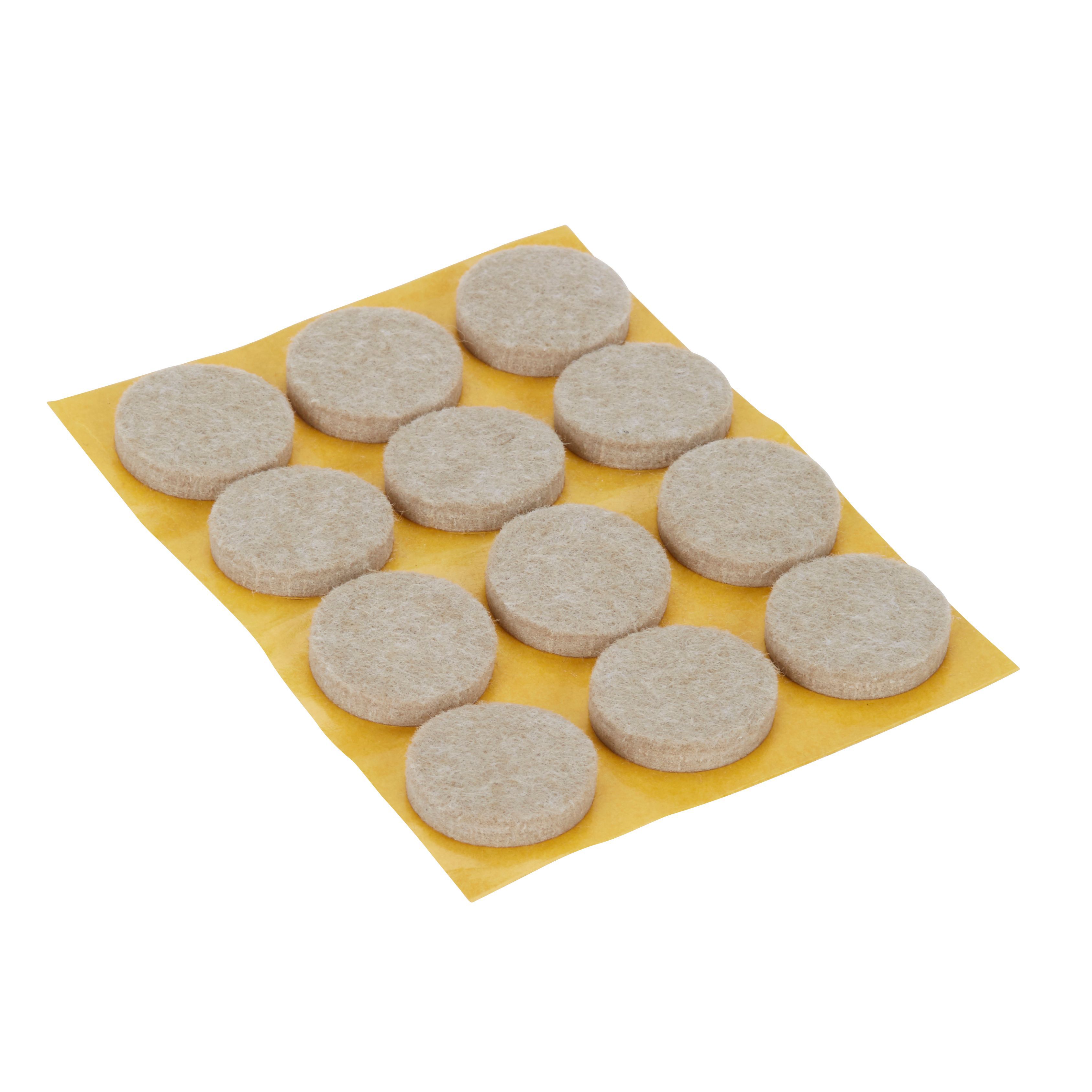 Beige Felt Protection pad (Dia)22mm, Pack of 12