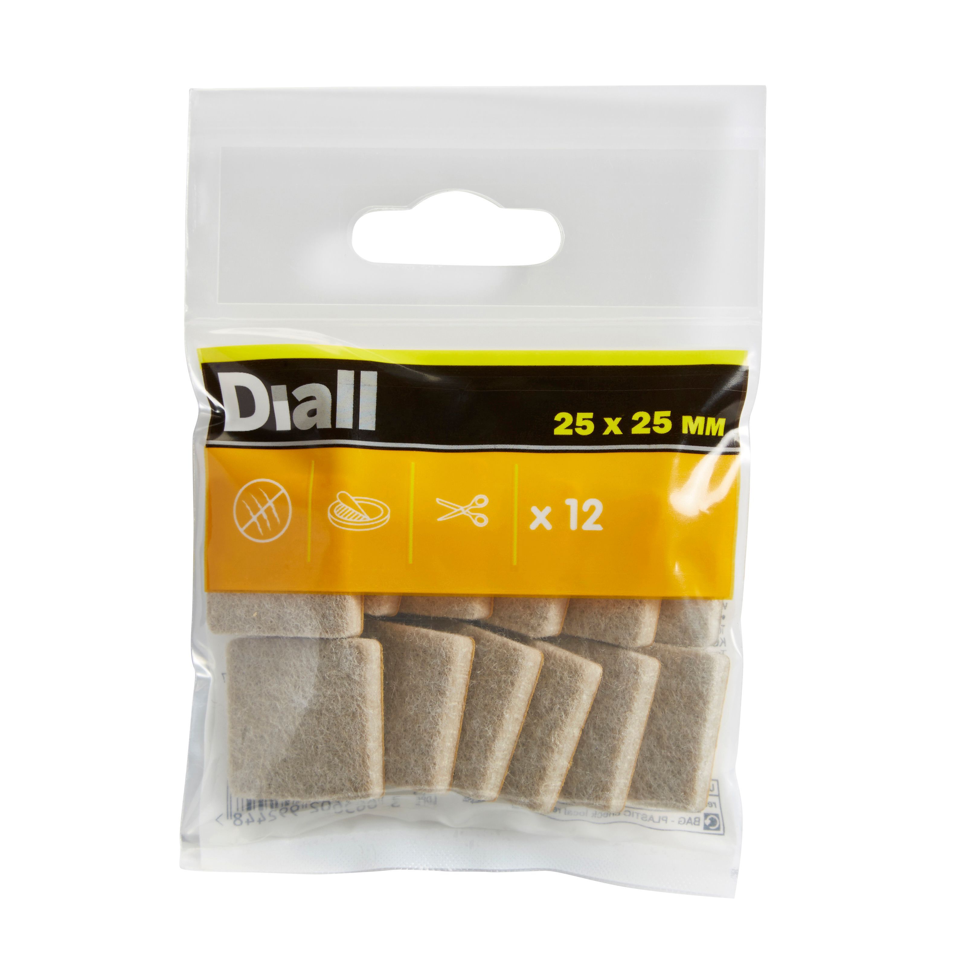 Beige Felt Protection pad (W)25mm, Pack of 12