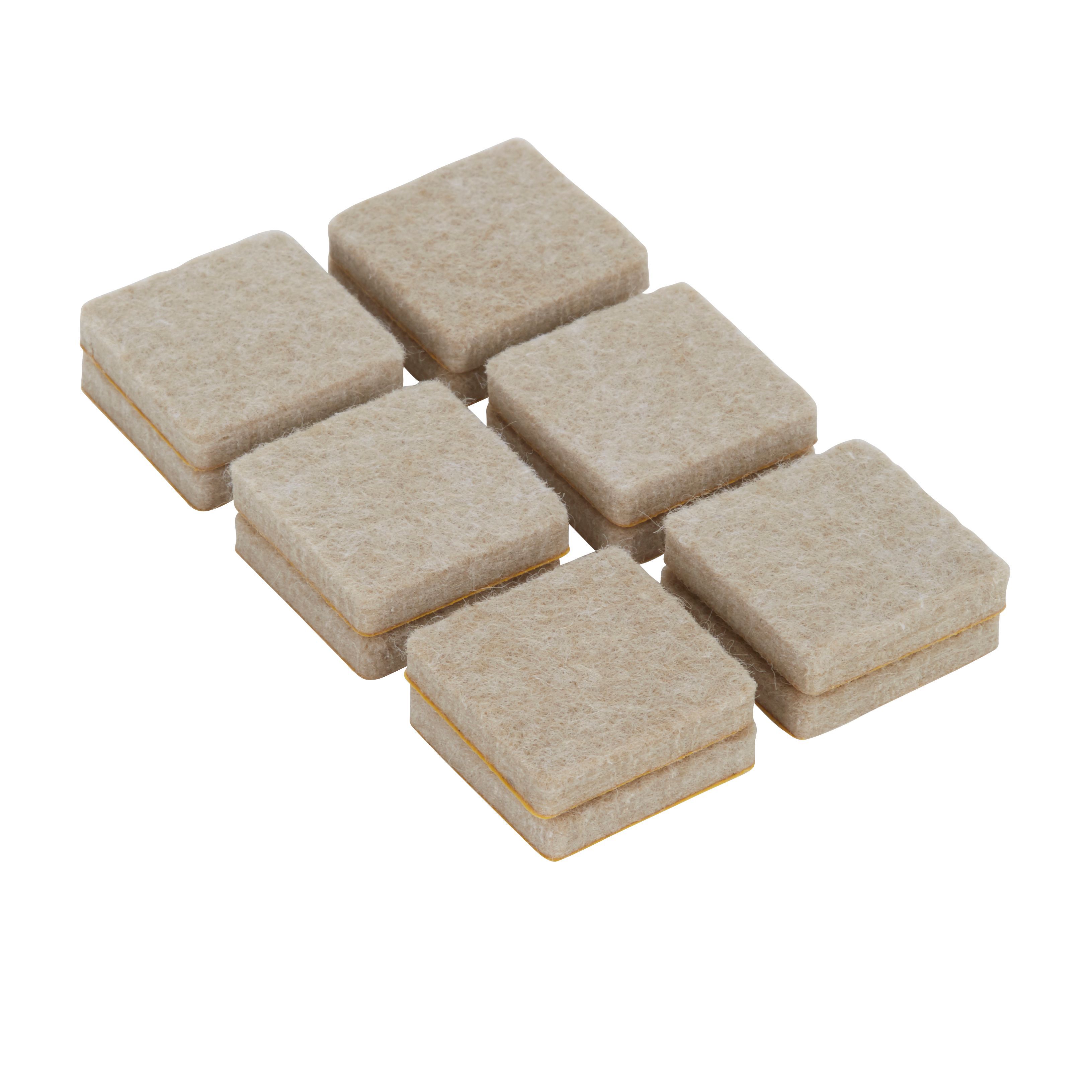 Beige Felt Protection pad (W)25mm, Pack of 12