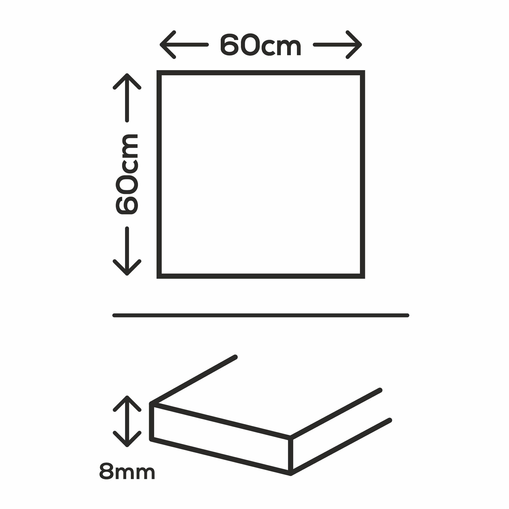 Beige Gloss Marble effect Porcelain Indoor Wall & floor Tile, Pack of 4, (L)600mm (W)600mm