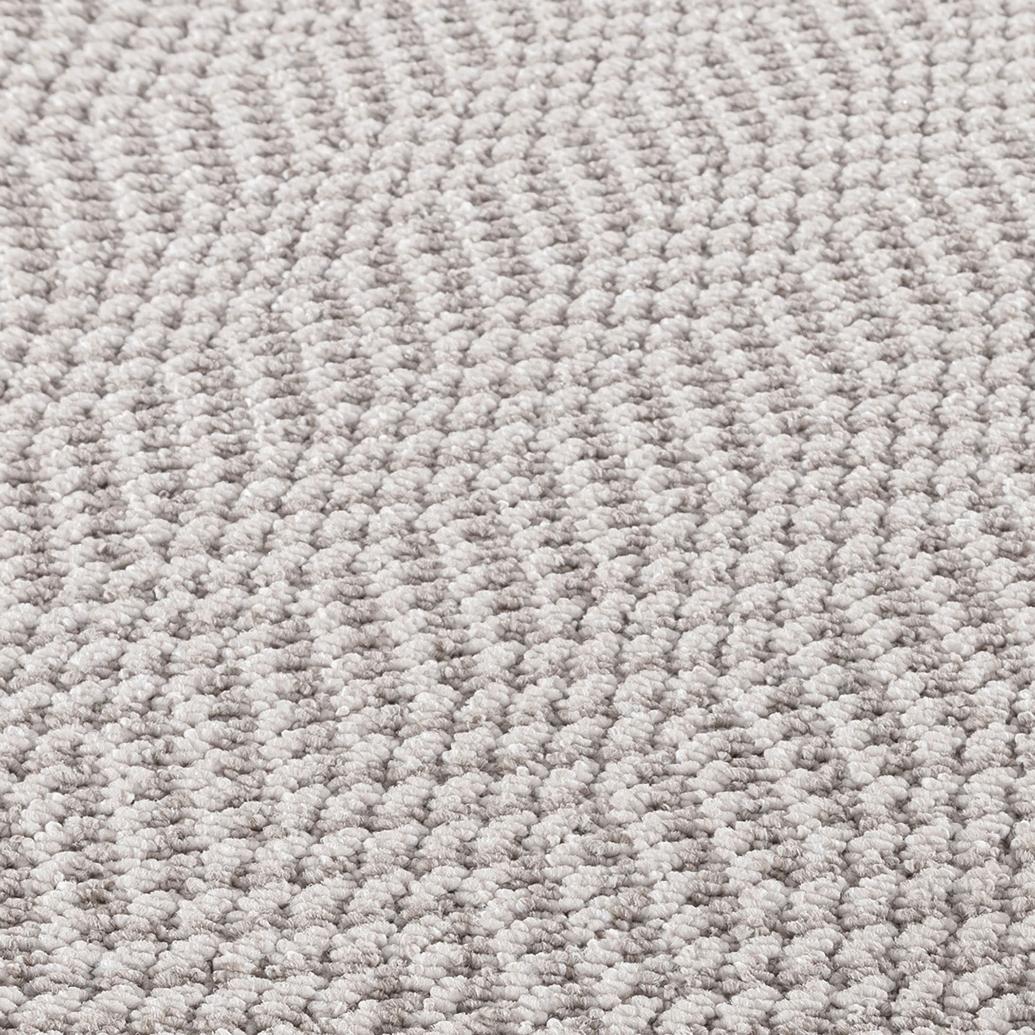 Beige Herringbone Medium Runner, (L)180cm x (W)57cm