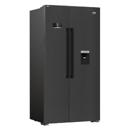 Beko ASD2341VB American style Black Freestanding Fridge freezer