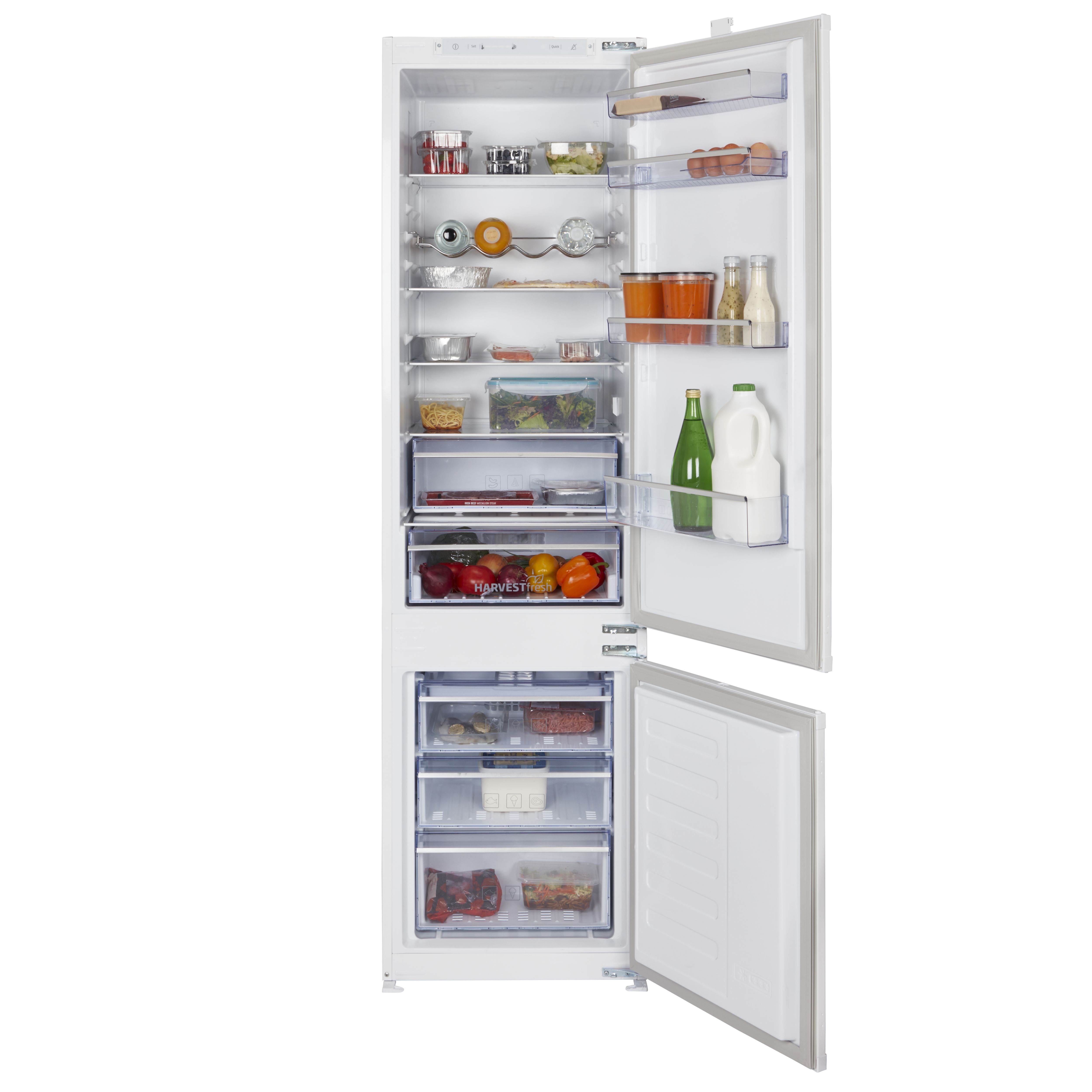 Beko BCFDV3973 70 30 Integrated Frost free Fridge freezer White